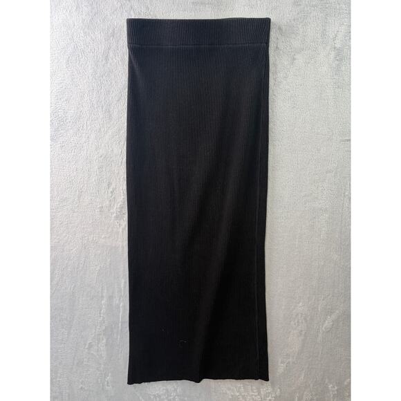 Vince Ribbed Slim Skirt – Black – Size S (Ankle Length) - Picture 5 of 6